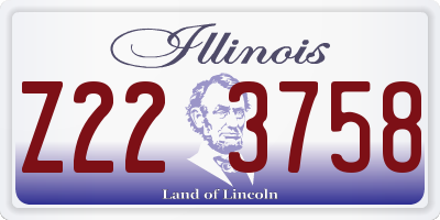 IL license plate Z223758