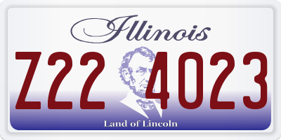 IL license plate Z224023
