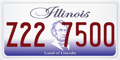 IL license plate Z227500