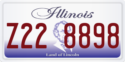 IL license plate Z228898