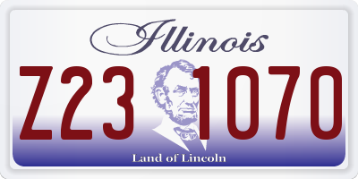 IL license plate Z231070