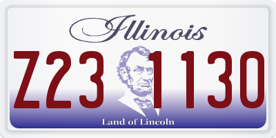 IL license plate Z231130