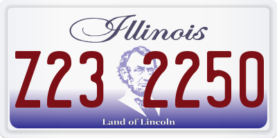IL license plate Z232250