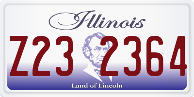 IL license plate Z232364