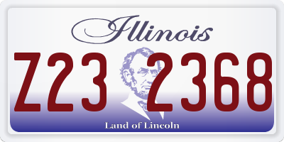 IL license plate Z232368