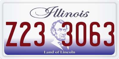 IL license plate Z233063