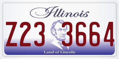IL license plate Z233664