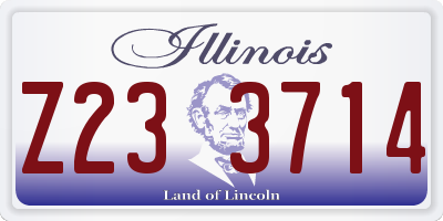 IL license plate Z233714