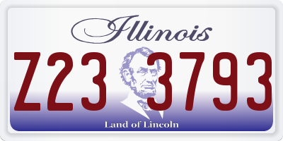 IL license plate Z233793