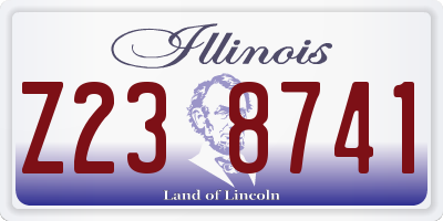 IL license plate Z238741