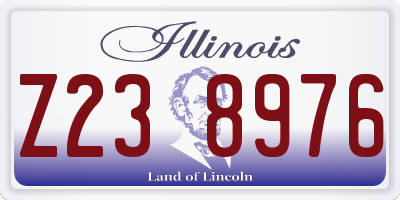 IL license plate Z238976