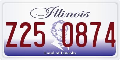 IL license plate Z250874