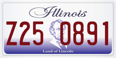 IL license plate Z250891