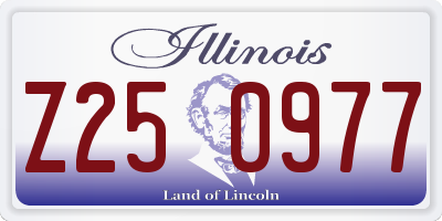 IL license plate Z250977
