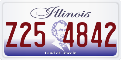 IL license plate Z254842
