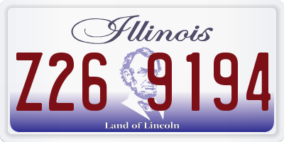 IL license plate Z269194