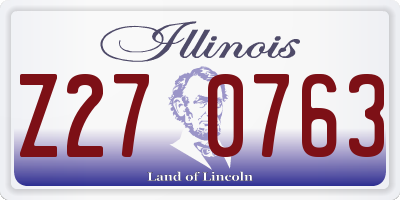 IL license plate Z270763