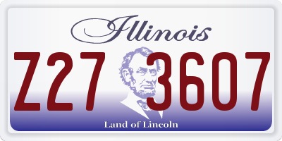IL license plate Z273607