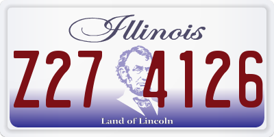 IL license plate Z274126