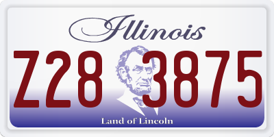 IL license plate Z283875