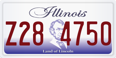 IL license plate Z284750