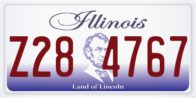 IL license plate Z284767