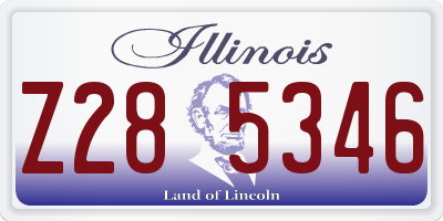 IL license plate Z285346