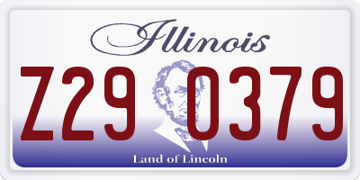 IL license plate Z290379