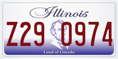 IL license plate Z290974