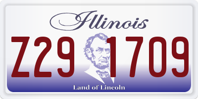 IL license plate Z291709