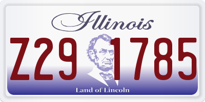 IL license plate Z291785