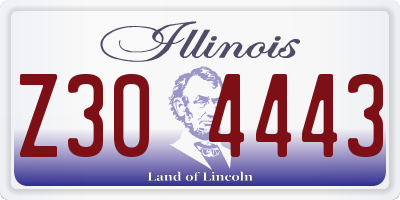 IL license plate Z304443