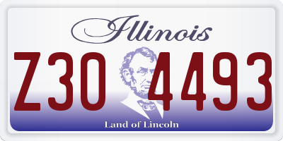 IL license plate Z304493