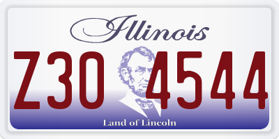 IL license plate Z304544