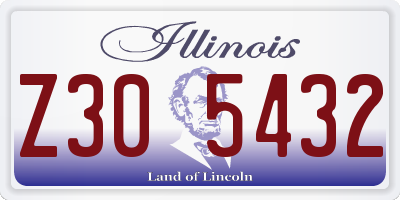 IL license plate Z305432