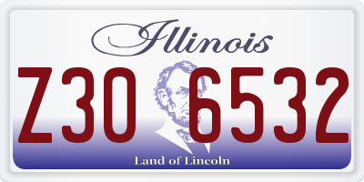 IL license plate Z306532