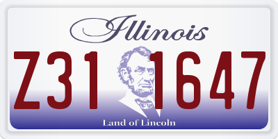 IL license plate Z311647