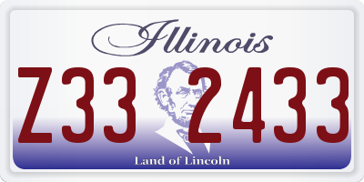 IL license plate Z332433