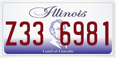 IL license plate Z336981