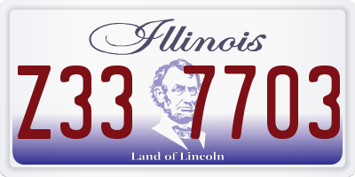 IL license plate Z337703