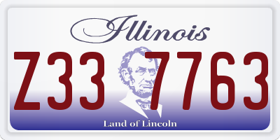 IL license plate Z337763
