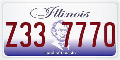 IL license plate Z337770