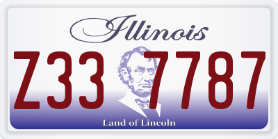IL license plate Z337787