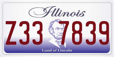 IL license plate Z337839