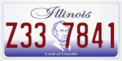 IL license plate Z337841