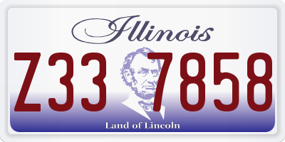 IL license plate Z337858