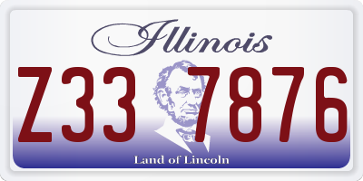 IL license plate Z337876