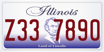 IL license plate Z337890