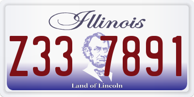 IL license plate Z337891