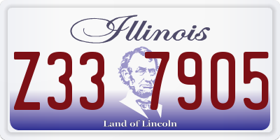 IL license plate Z337905